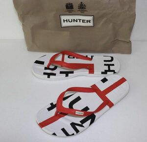 定価6050 新品 本物 HUNTER WOMENS EXPLODED LOGO FLIP FLOP サンダル ハンター WFD1058EXL JP25 US8 UK6 EU39 340