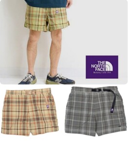 新品国内正規サイズ30 THE NORTH FACE PURPLE LABEL Madras Field Shorts マドラスフィールドショートパンツ NT4101N カラーBEIGE