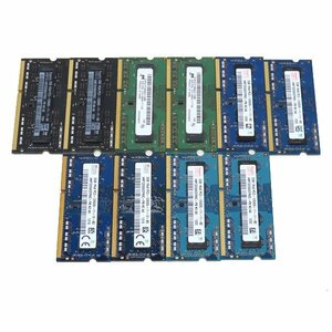 有名メーカー ノートPC用 メモリ 2GB DDR3 1Rx8 PC3-12800S 片面4枚チップ 10枚セット 動作確認済み メーカー指定不可 中古