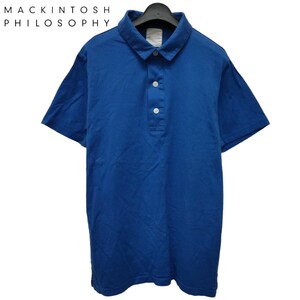 MACKINTOSH PHILOSOPHY / マッキントッシュフィロソフィー レディース 半袖ポロシャツ 綿100% 青 40サイズ 春夏服 I-4025