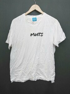 ◇ MMTS×BEAMS コラボ ロゴ プリント カジュアル 半袖 Tシャツ カットソー サイズS ホワイト レディース P