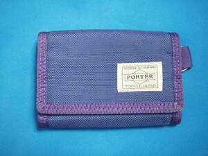 ◆PORTER 財布 三つ折り財布 ブルー◆新品42