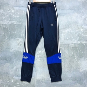 ◆お洒落な逸品◆Adidas/アディダス トレフォイル パンツ ジャージ サイドライン コットン ネイビー O メンズ D5 ｃ5387