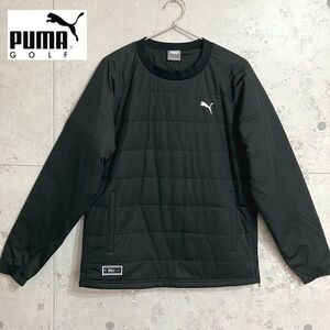 新品21000円★XL★PUMAゴルフ ハイパーストレッチ 軽量保温 中綿プルオーバージャケット 黒