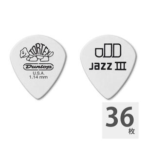 JIM DUNLOP 478R TORTEX PITCH WHITE JAZZ III SHARP 1.14×36枚 ピック