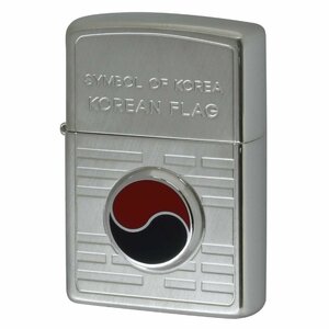 絶版/ヴィンテージ Zippo ジッポー 中古 2002年製造KOREAN FLAG Silver pl. [N]未使用・新品