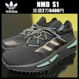 27.5cm ★定価2万6400円★ 新品 adidas NMD S1 アディダス オリジナルス 黒 スニーカー Core Black Altered Blue シューズ HP5523