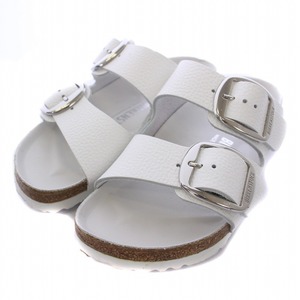 ビルケンシュトック BIRKENSTOCK ARIZONA BIG BUCKLE サンダル フラット レザー 22.5cm 白 レディース