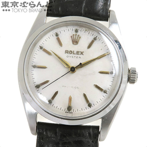 101770950 1円 ロレックス ROLEX ビッグオイスター プレシジョン 6424 cal.1210 17番台 ホワイト レザー 腕時計 メンズ 手巻 ヴィンテージ