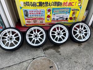 ENKEI ワークエモーション CR Kai 18インチPDC114.3 ５穴 タイヤ付き KENDA KR20 205/35/R18 18インチ　7.5J オフセット42mm