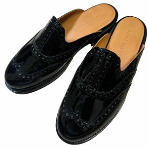 【超美品】ウノピュウノウグァーレトレ1piu1uguale3/WING TIP SANDALウィングチップサンダル/MRG398-COW109/ブラック/サイズ41