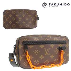 ルイヴィトン LOUIS VUITTON セカンドバッグ ポシェット ヴォルガ モノグラム ライン レザー 中古SA 279524