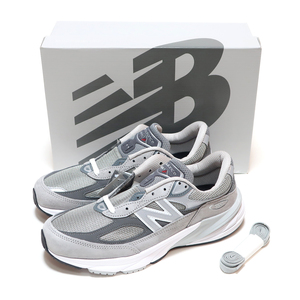 NEW BALANCE M990GL6 GREY GRAY MADE IN USA M990V6 US8.5 26.5cm ヒールロゴ国旗 ( ニューバランス M990 V6 グレー アメリカ製 )