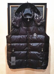 最高級8万※EU製*イタリア・ミラノ発*BOLINI*プレミアムライン※designer・防寒・フード付き*ダウンベスト・イタリア48/Lサイズ・黒