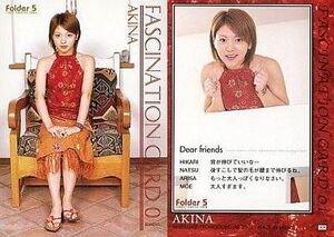 中古コレクションカード(女性) 9 ： AKINA/レギュラーカード/Folder 5 FIRST TRADING CARD