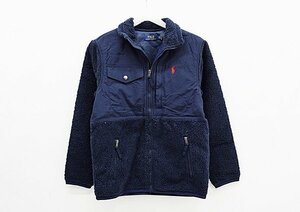 ◇【POLO RALPH LAUREN ポロ ラルフローレン】ボア 切替ジャケット ネイビー XS