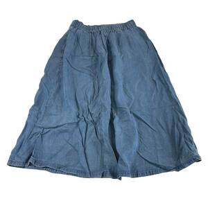 ｂ608 アズールバイマウジー スカート Ｓサイズ ブルー系 再生繊維 テンセル レディース