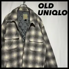 古着90s OLD UNIQLO ジップ欠損　オンブレチェック　ジャケット　24