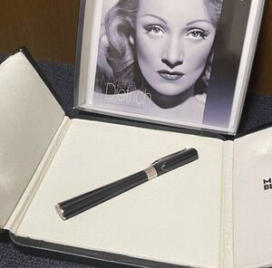 モンブラン 万年筆 Marlene Dietrich 18K K18 750 サファイア F マレーネ ディートリッヒ montblanc プラチナプレート