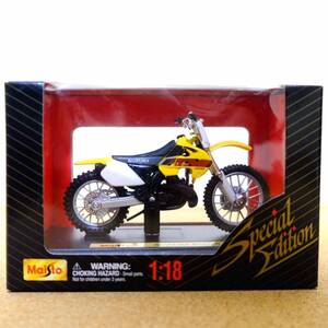 【Maisto】SUZUKI RM250 YEL 1:18 ［0498］