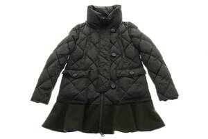 LCIQ6-12-82 MONCLER モンクレール ダウンジャケット コート VAULOGE ヴォロージュ フード 切替 アウター レディース 2 カーキ系 美品