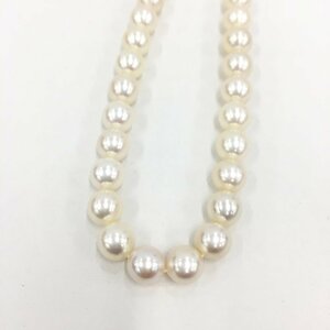 MIKIMOTO ミキモト K14WG パールネックレス パール幅7.5mm 62.7ｇ【CFAE9006】