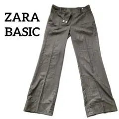 ZARA BASIC ザラベーシック　ストライプ　スラックス　ワイドパンツ　38