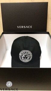 定番メデューサ◆新品未使用品◎VERSACE メデューサ デザインキャップ 黒 ヴェルサーチ ベルサーチ