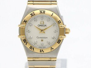 【 オメガ OMEGA 】 腕時計 1262.75 コンステレーションミニ YG/SS 12Pダイヤ ホワイトシェル文字盤 クォーツ レディース □ 新着 04936-0