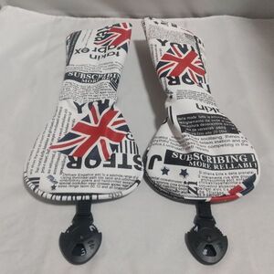 お買い得 ゴルフ ユーティリティーUT用ヘッドカバー イギリス国旗 2本セット