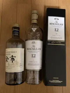 余市、シングルモルト、空き瓶　MACALLAN 12年 マッカラン