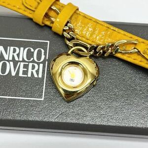 1499◎ ENRICO COVERI エンリコ コベリ 小物 時計 腕時計 2針 クォーツ 革バンド カジュアル ゴールド レディース