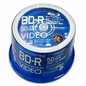 HIDISC 6倍速対応BD-R 50枚パック 25GB ホワイトプリンタブルハイディスク VVVBR25JP50