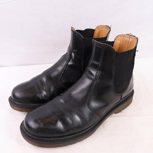 ドクターマーチン UK8/26.5cm～27.0cm/チェルシーブーツ サイドゴア 2976 ブラック 黒 ブーツ メンズ DR.Martens 中古 dh4113