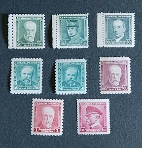 チェコスロバキア 1930年代 通常切手 8種ロット① NH 