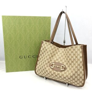 GUCCI グッチ ホースビット 1955 トート バッグ 623694 525040 ゴールド金具 GGキャンバス レディース ブランド 鞄 箱有り