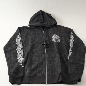 chrome hearts クロムハーツ 総柄 ジップ パーカー