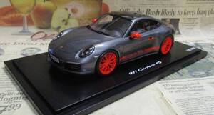 ★レア絶版*世界500台*ディーラー限定*SPARK*1/18*Porsche 911 (991 II) Carrera 4S グレーメタリック*ポルシェ