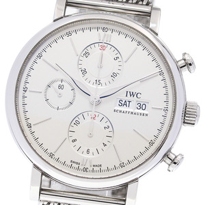 IWC SCHAFFHAUSEN IW391028 ポートフィノ クロノグラフ デイデイト 自動巻き メンズ 保証書付き_845792