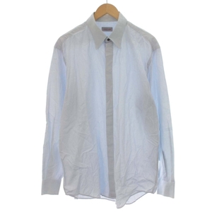 ヴェルサーチクラシック ヴェルサーチェ VERSACE CLASSIC ワイシャツ ドレスシャツ メタルボタン 長袖 43/17 XL 水色 /DK メンズ