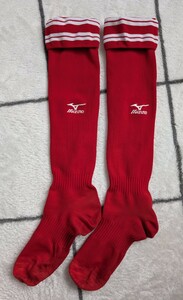 MIZUNO ミズノ★ジュニア　サッカー　ソックス　靴下　23-25cm　レッド　赤