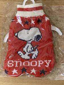 SNOOPY スヌーピー ニット　ペット服　犬服　赤　MD-M