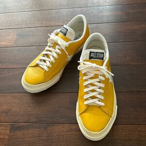 90’ｓCONVERSE ONE STAR OX GOLD/WHITE US8 26.5cm 日本製 ビンテージ ★ヴィンテージ★ ワンスター ゴールド 金 マスタード 