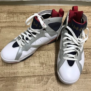 08w4277★1円~ ナイキ NIKE AIR JORDAN 7 RETRO "OLYMPIC" (2012) 304775-135 28.5cm US10.5 UK9.5 EU44.5 スニーカー 中古品