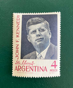 【外国切手】アルゼンチン　1964年　ジョン・F・ケネディ　単片　未使用♪