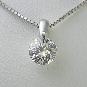 ダイヤモンド ネックレス プラチナ 一粒 1.0ct 鑑定書付 1.051ct Eカラー SI2クラス VGカット CGL