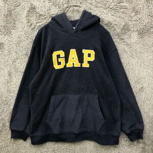 ◯ GAP ギャップ パーカー プルオーバー フリース サイズXXL ネイビー 紺色 トップス 最落なし （75）