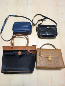 【まとめ売り】ZANOBETTI valentino marudini emi ハンドバッグ ショルダーバッグ オーストリッチ ブランドバッグ レザー ブランド品