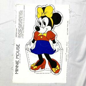 希少 vintage Disney ビンテージ ディズニー ミニーマウス ピロー ドール パネル 生地 ぬいぐるみ クッション キャラ シーツ ミッキー 雑貨