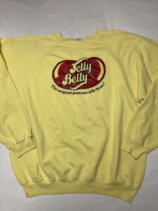 ◆ VINTAGE ◆ 80s USA製 ヴィンテージ Jelly Belly ジェリーベリー ジェリービーンズ Hanes ヘインズ ロゴプリント ラグラン スウェットXL